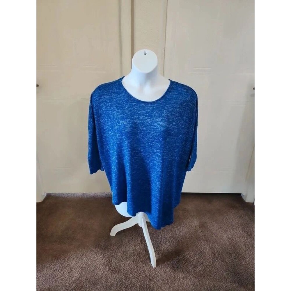 a.n.a. blue slouch shirt blouse SZ 1X
